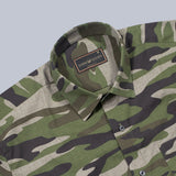 Hunter Green Premium Cotton Printed Shirt