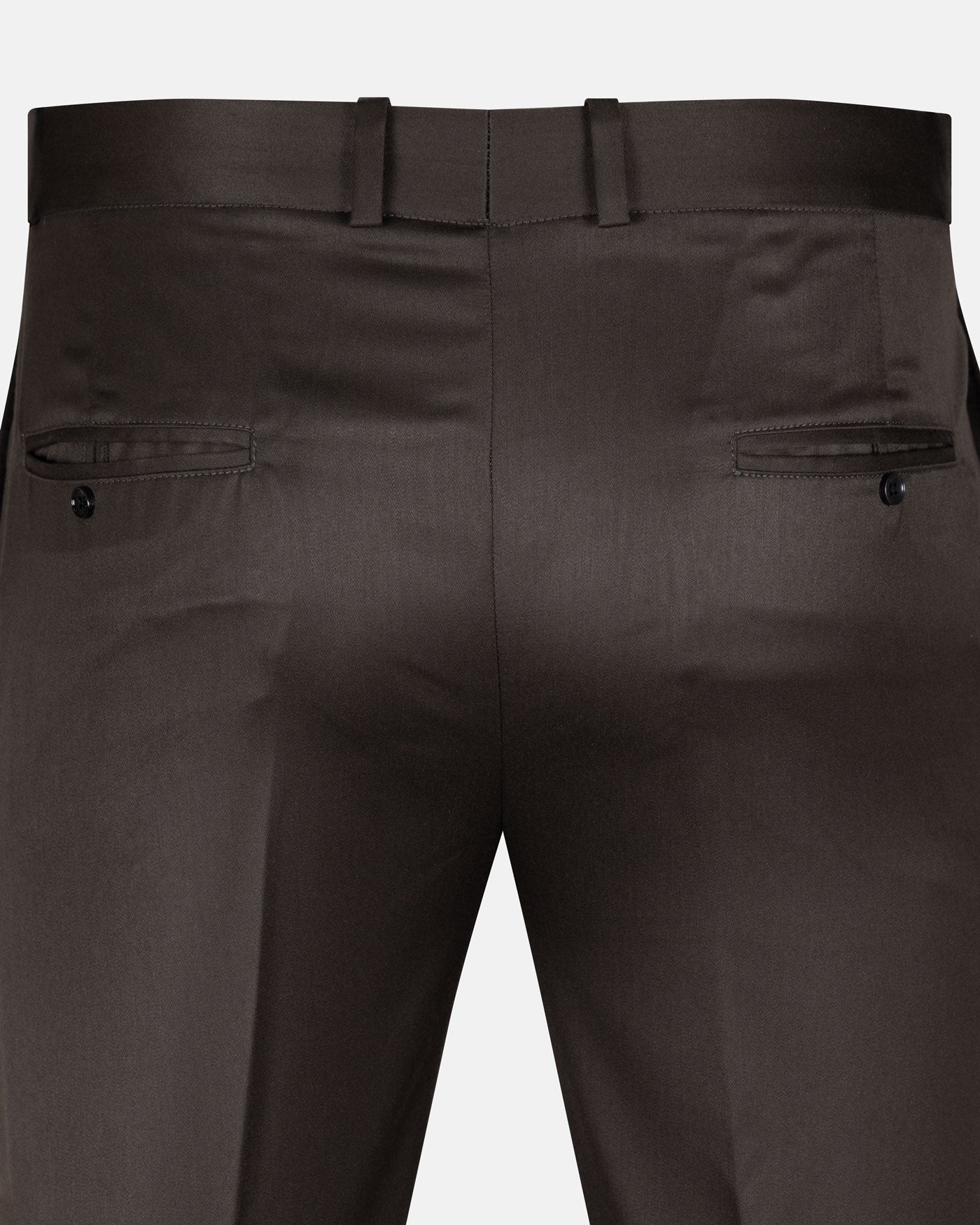 Exquisite Mocha Brown Cotton Formal Pant - John Ellies