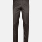 Exquisite Mocha Brown Cotton Formal Pant - John Ellies