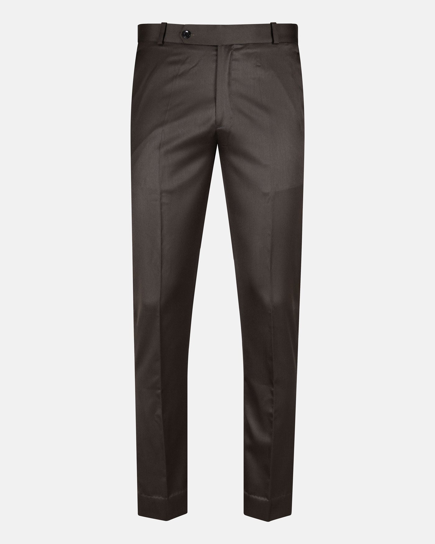 Exquisite Mocha Brown Cotton Formal Pant - John Ellies