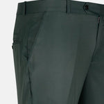 Exquisite Dark Green Cotton Formal Pant - John Ellies