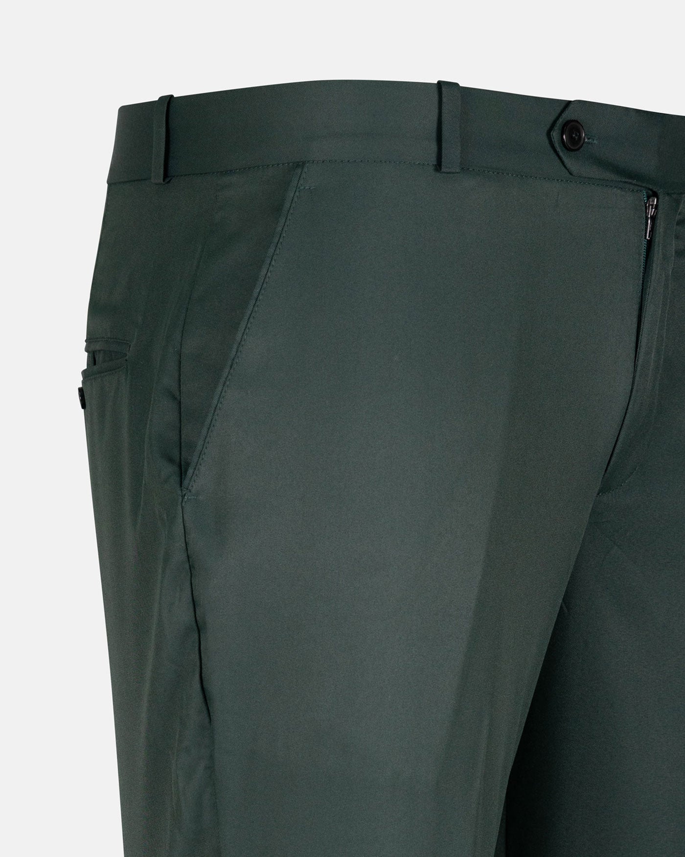 Exquisite Dark Green Cotton Formal Pant - John Ellies