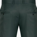 Exquisite Dark Green Cotton Formal Pant - John Ellies