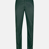 Exquisite Dark Green Cotton Formal Pant - John Ellies