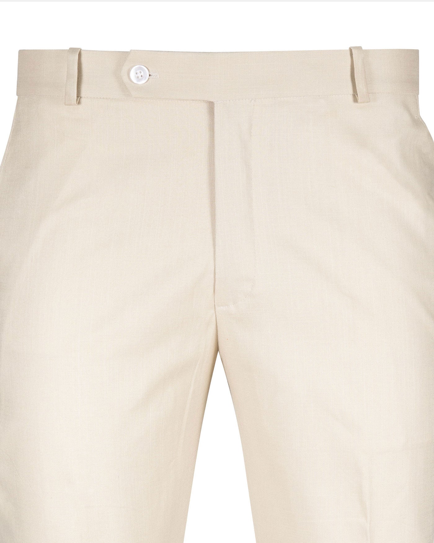 Cream Luxurious Linen Pant - John Ellies