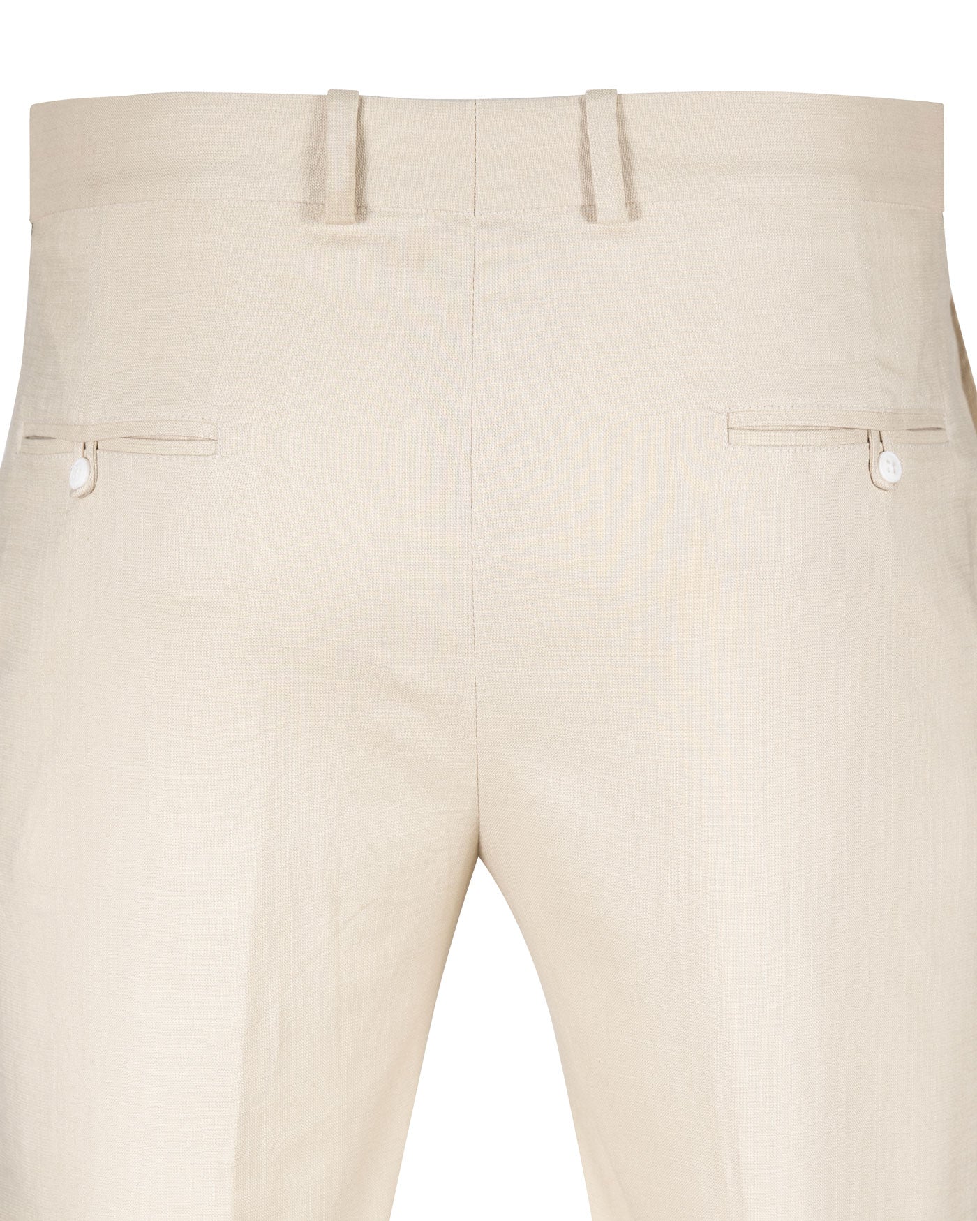 Cream Luxurious Linen Pant - John Ellies