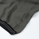 Corvix Grey Strip Cotton Polo T-Shirt