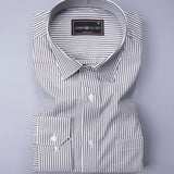 Carbon Black Oxford Cotton Stripe Shirt