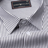 Carbon Black Oxford Cotton Stripe Shirt