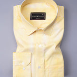 Arty Yellow Oxford Cotton Stripe Shirt