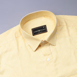 Arty Yellow Oxford Cotton Stripe Shirt