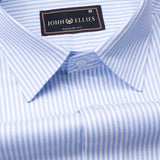 Oyster Sky Blue Oxford Cotton Stripe Shirt