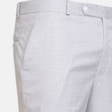 Cottsio Silver Checked Formal Cotton Pant - John Ellies