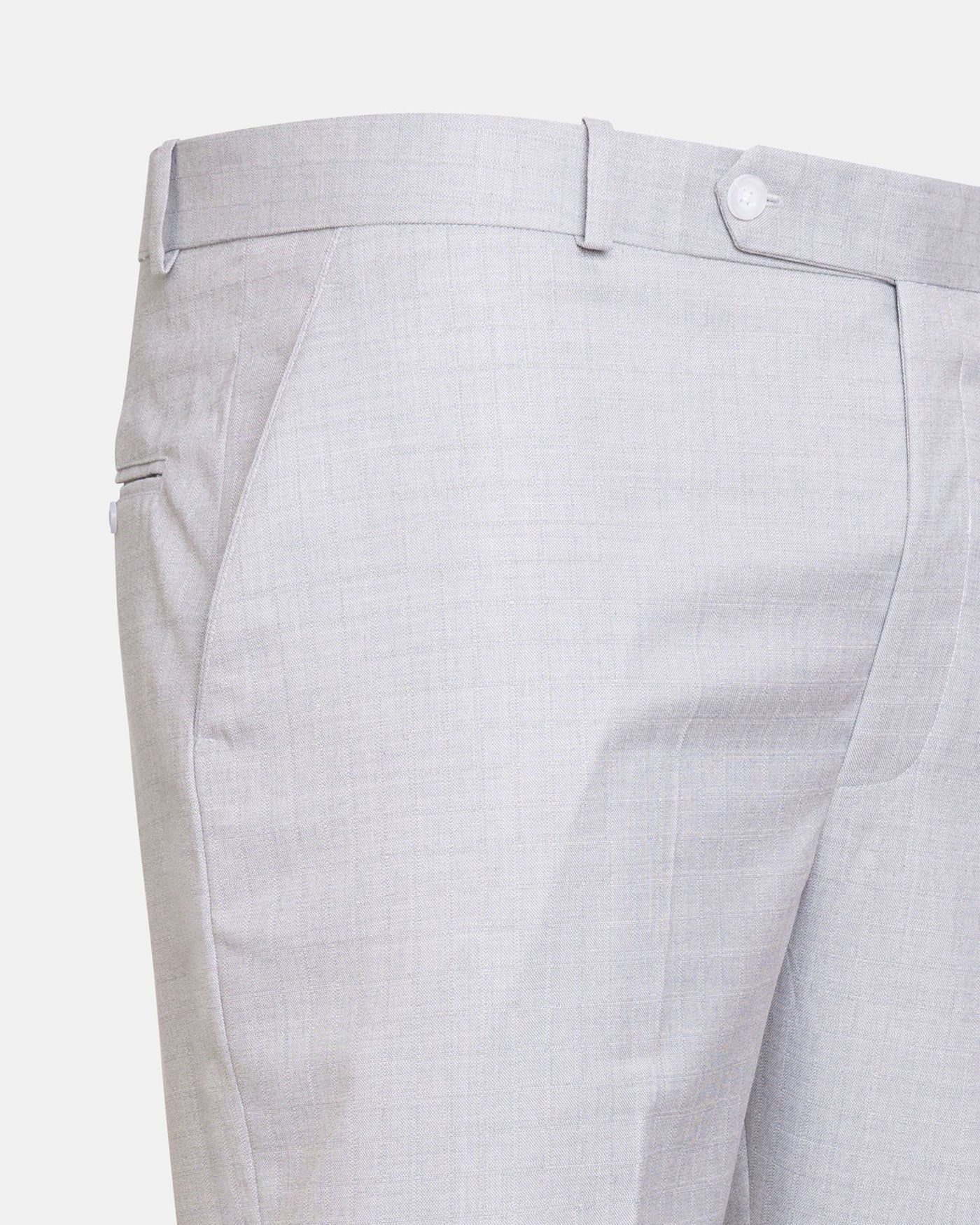 Cottsio Silver Checked Formal Cotton Pant - John Ellies