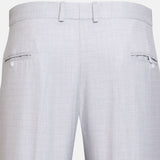 Cottsio Silver Checked Formal Cotton Pant - John Ellies