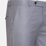 Cottsio Grey Checked Formal Cotton Pant - John Ellies