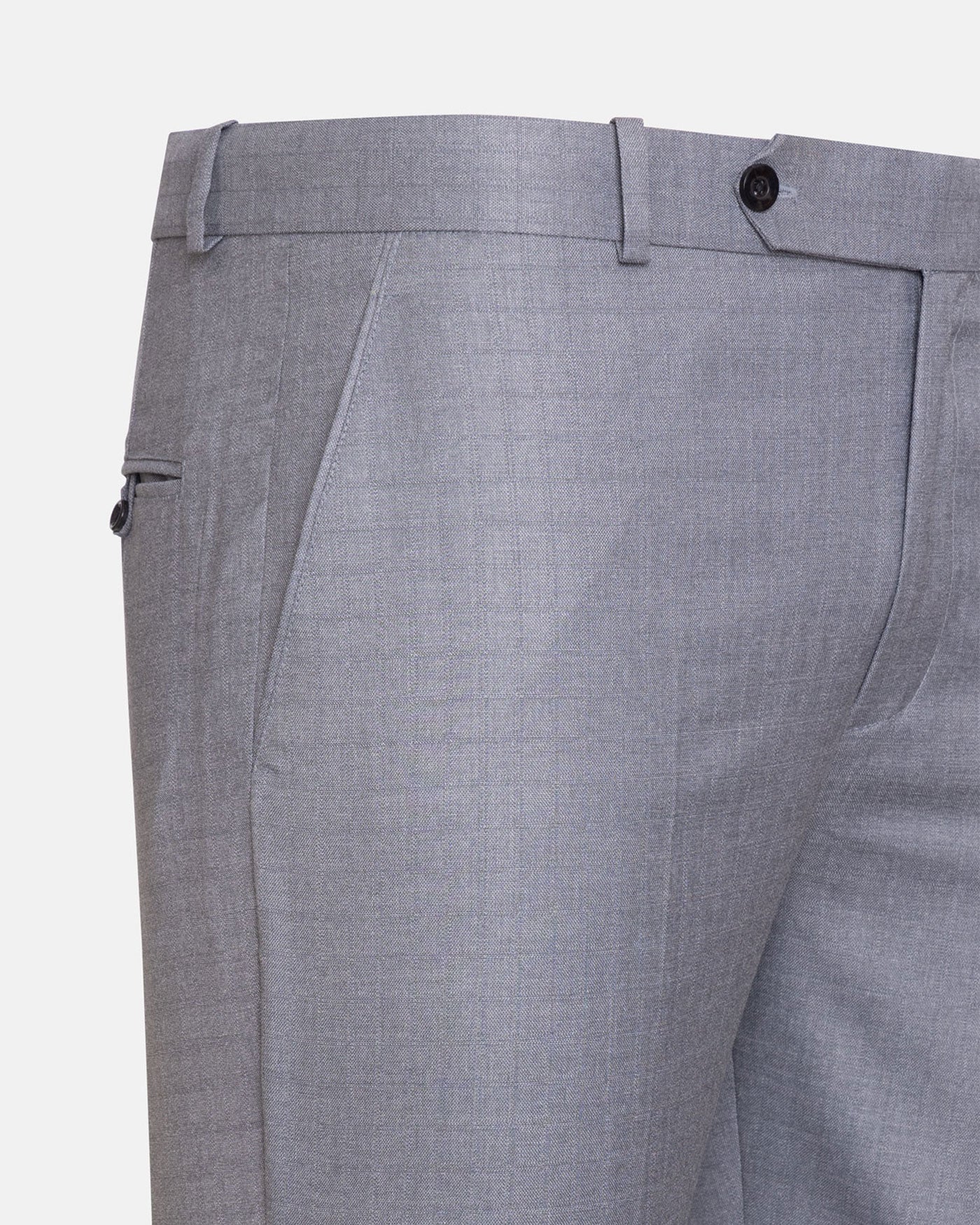 Cottsio Grey Checked Formal Cotton Pant - John Ellies