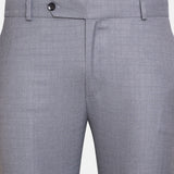 Cottsio Grey Checked Formal Cotton Pant - John Ellies