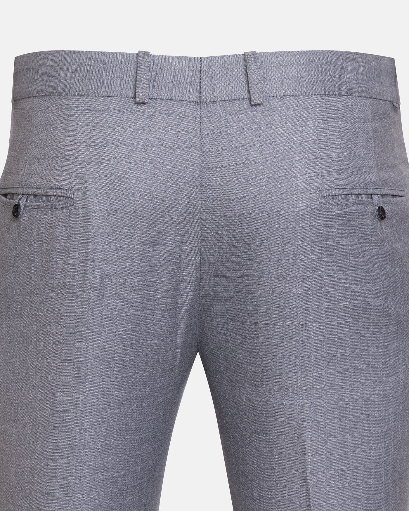 Cottsio Grey Checked Formal Cotton Pant - John Ellies