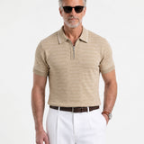 Zenyro Cream Cotton Polo T-Shirt