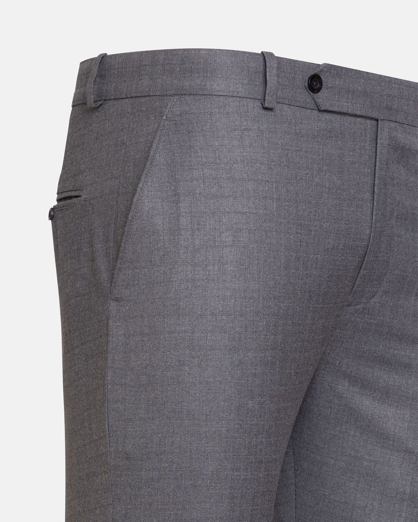 Cottsio Charcol Checked Formal Cotton Pant - John Ellies