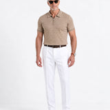Zenyro Brown Cotton Polo T-Shirt