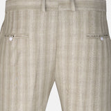 Caldris Yellow Checked Formal Cotton Pant - John Ellies