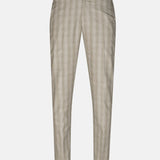 Caldris Yellow Checked Formal Cotton Pant - John Ellies