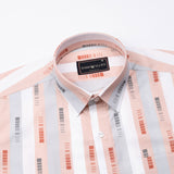 Kexby Pink Printed Cotton Formal Shirt