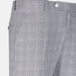 Caldris Black Checked Formal Cotton Pant - John Ellies