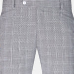 Caldris Black Checked Formal Cotton Pant - John Ellies