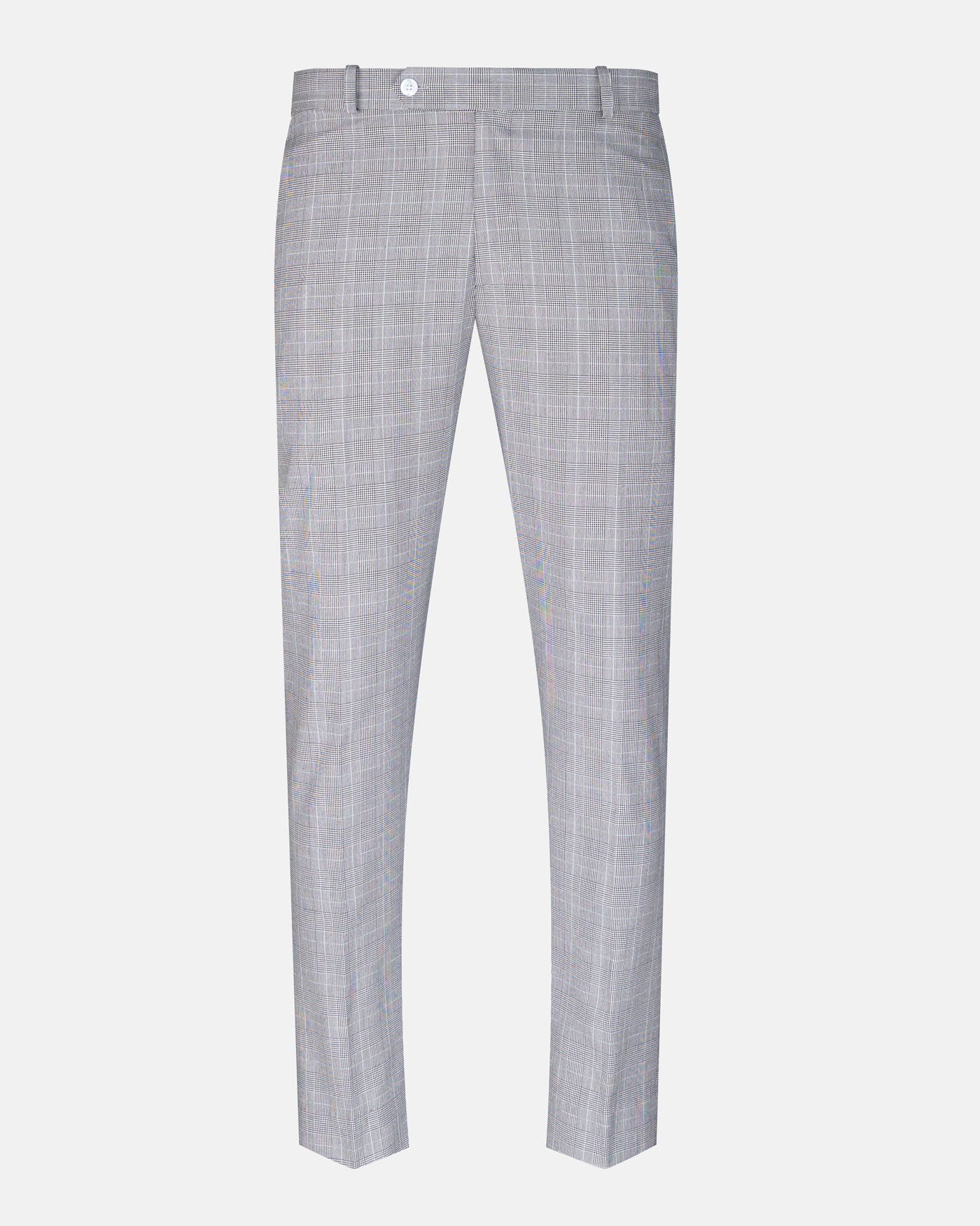 Caldris Black Checked Formal Cotton Pant - John Ellies