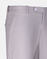 Caldris Silver Checked Formal Cotton Pant