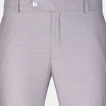 Caldris Silver Checked Formal Cotton Pant - John Ellies