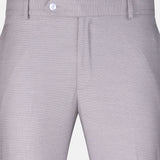 Caldris Silver Checked Formal Cotton Pant - John Ellies