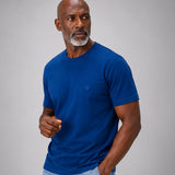 Trion Blue Cotton Plain T-Shirt