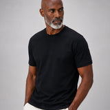 Trion Black Cotton Plain T-Shirt