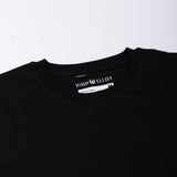 Trion Black Cotton Plain T-Shirt