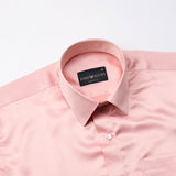 Montor Peach Premium Satin Men's Shirt