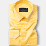 Montor Yellow Premium Satin Men's Shirt