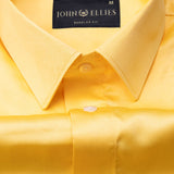 Montor Yellow Premium Satin Men's Shirt