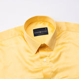 Montor Yellow Premium Satin Men's Shirt