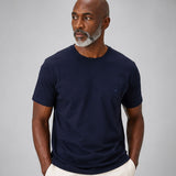 Trion Navy Blue Cotton Plain T-Shirt