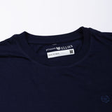 Trion Navy Blue Cotton Plain T-Shirt