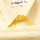 Neutro Macaroon Yellow Plain Cotton Formal Shirt