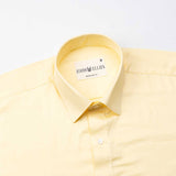 Neutro Macaroon Yellow Plain Cotton Formal Shirt