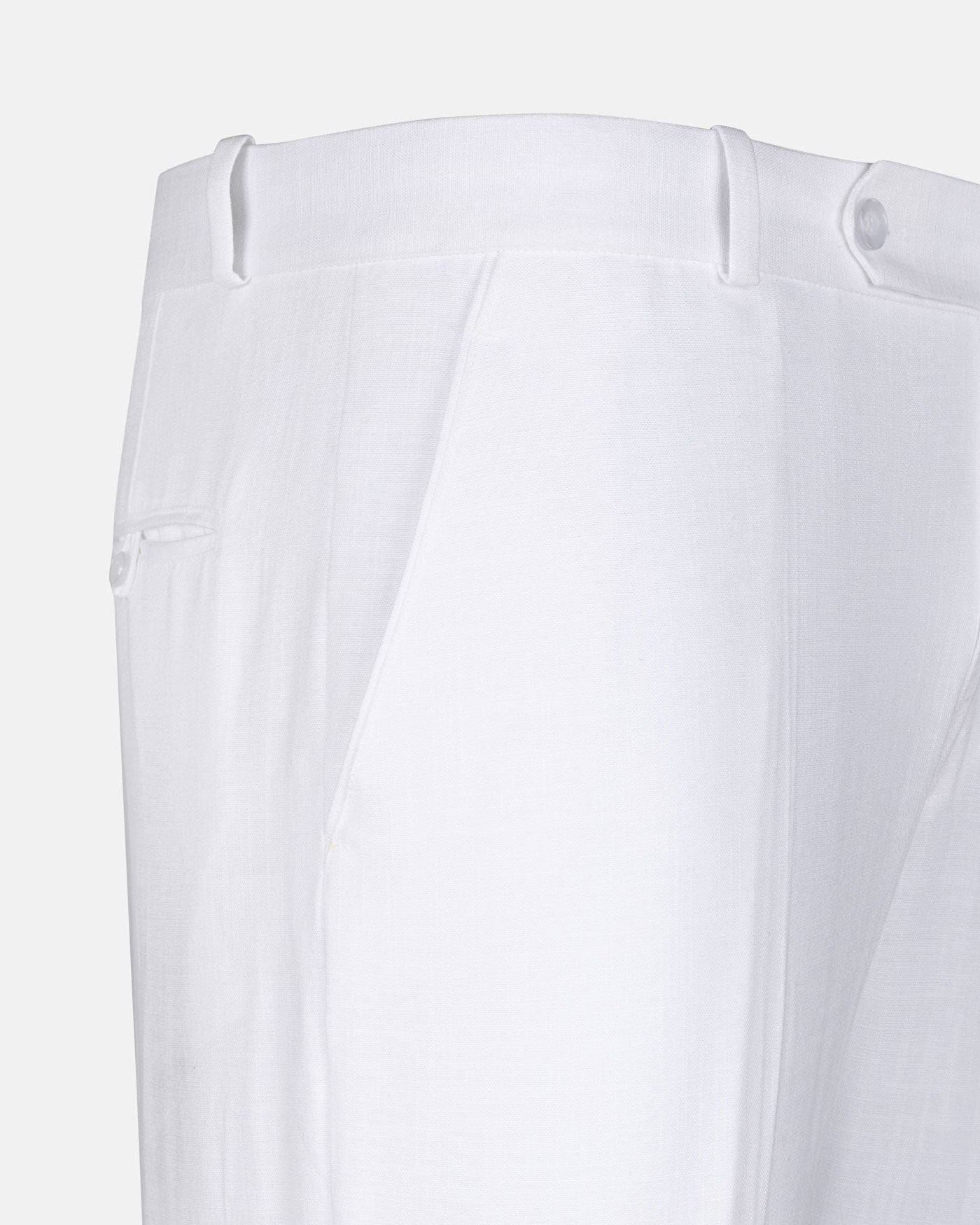 Zalix White Linen Formal Pant - John Ellies
