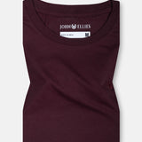 Trion Maroon Cotton Plain T-Shirt
