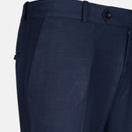 Zalix Navy Blue Linen Formal Pant - John Ellies