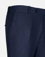 Zalix Navy Blue Linen Formal Pant